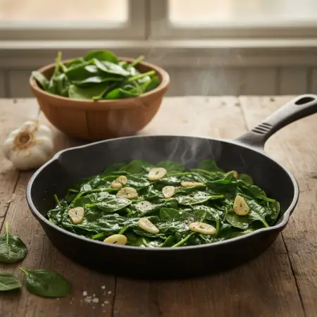 Sautéed Spinach with Garlic