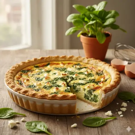 Spinach & Feta Quiche