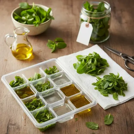 Freeze Fresh Mint for Later Use