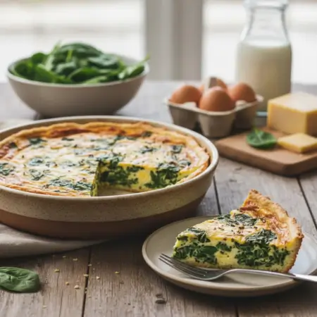 Crustless Spinach Quiche