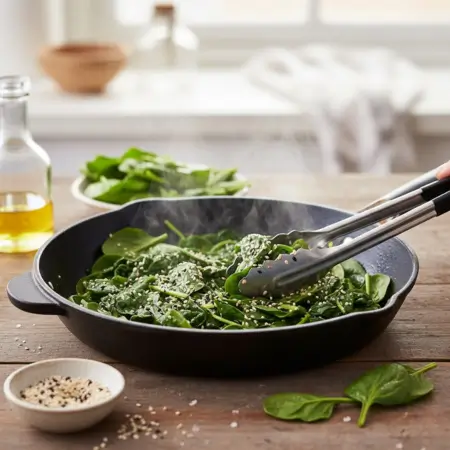 Wilted Spinach with Sesame
