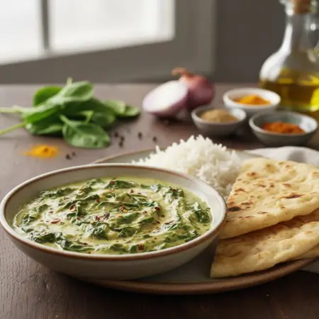 Spiced Coconut Spinach