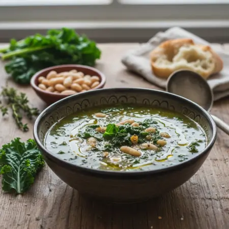 Tuscan Kale Soup with White Beans