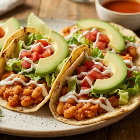 Buffalo White Bean Tacos