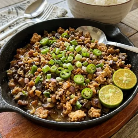 Vegan Mushroom and Fried Tofu Sisig