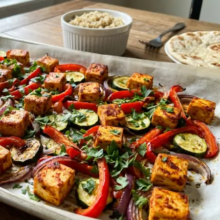 Sheet Pan Harissa Tofu and Veggies