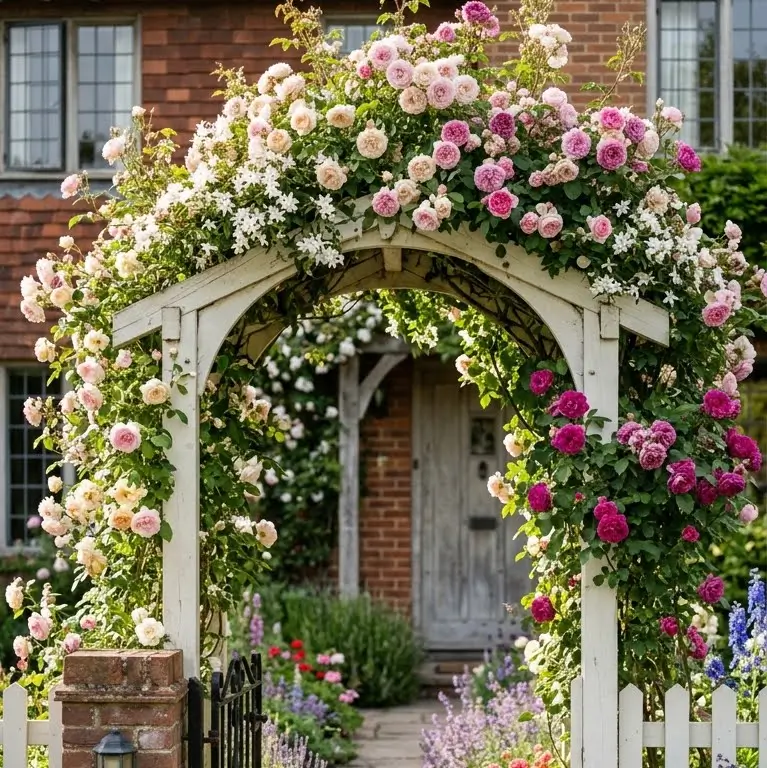 Climbing Roses or Vines on an Arbor