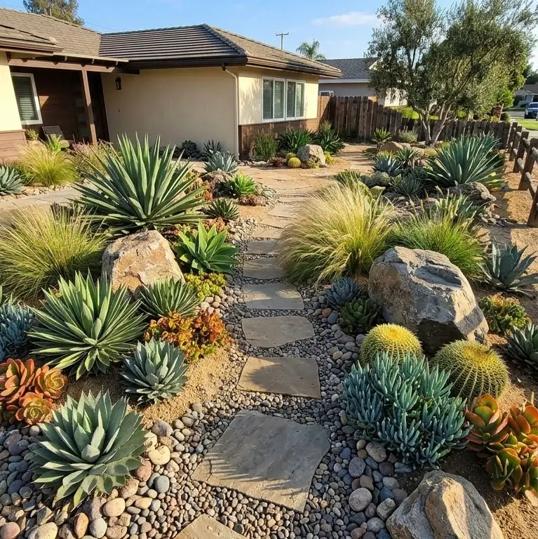 Xeriscaping with Succulents and Stones