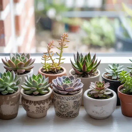 Windowsill Succulent Row