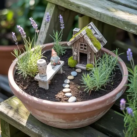 A fairy theme garden for small agrdens