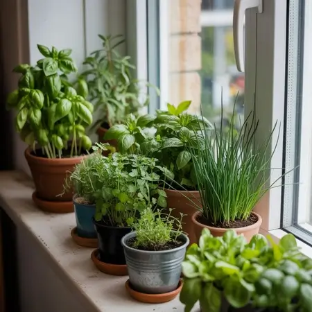 windowsill pots for gardening lovers in urban areas