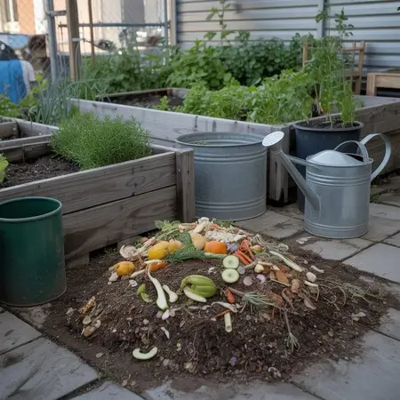 Compost and community garden are perfect combo