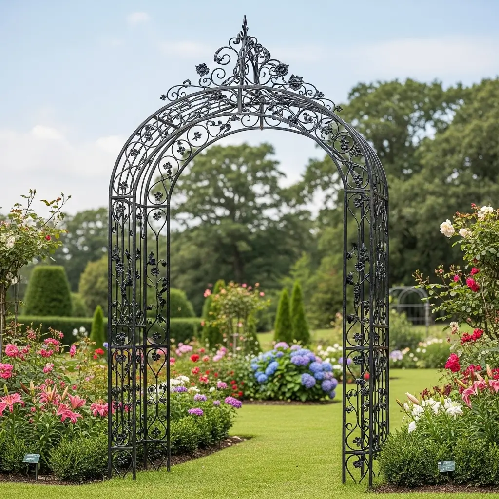 Decorative Scrollwork Metal Arch