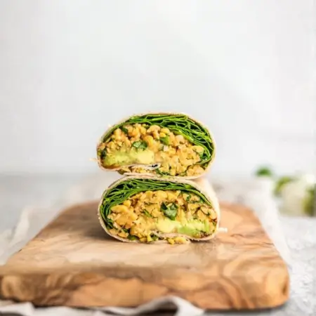 Avocado Chickpea Salad Wraps
