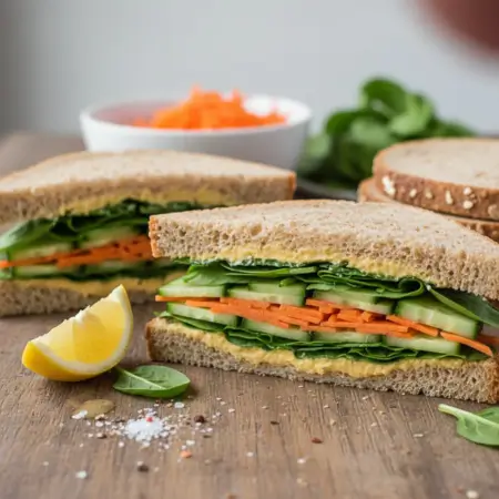 Vegan Hummus Cucumber Sandwich