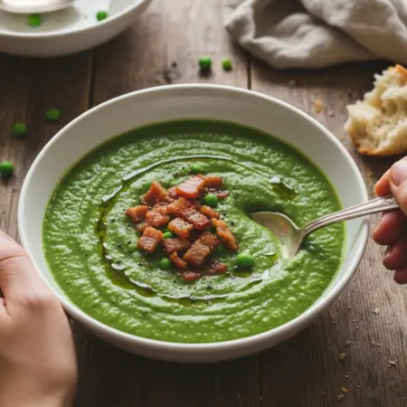  Pea Soup with Pancetta