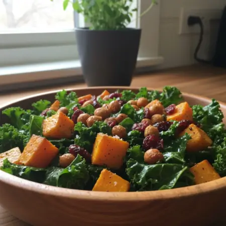 Roasted Butternut Squash Kale Salad