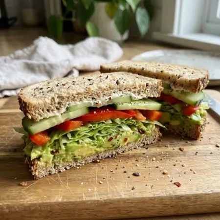 Loaded Garden Veggie & Cucumber Sandwich