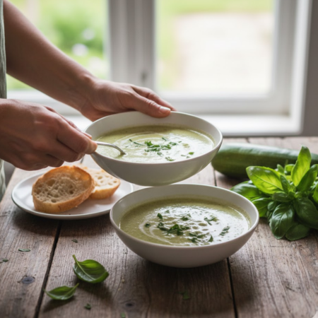 Basil Zucchini Soup
