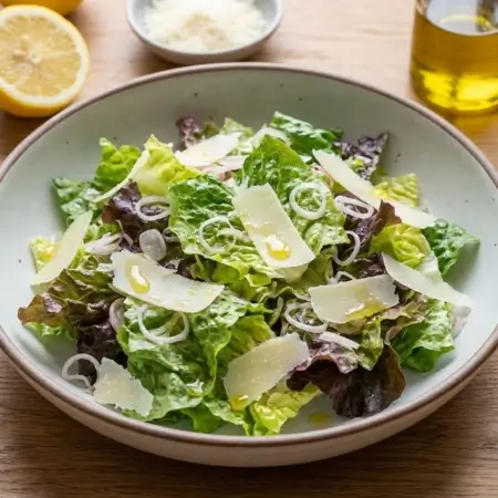 Lemon Parmesan Lettuce Salad