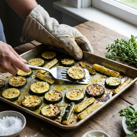 Garlic Roasted Zucchini