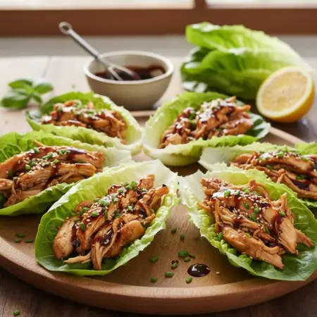 Balsamic Chicken Lettuce Wraps