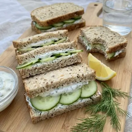Lemon Yogurt Garden Cucumber Sandwich