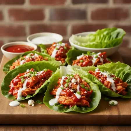 Buffalo Chicken Lettuce Wraps