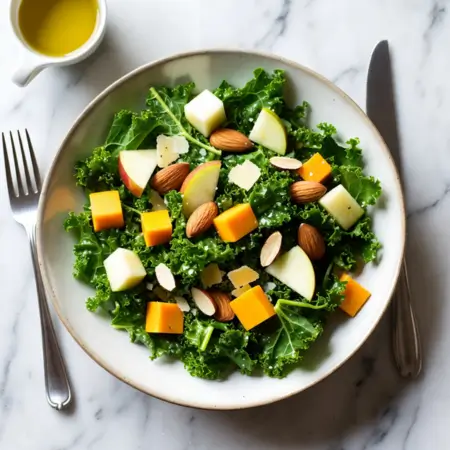 Kale Salad With Apples and Cheddar