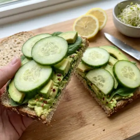 Avocado & Cucumber Power Sandwich