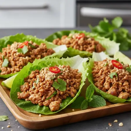 Thai Chicken Lettuce Wraps