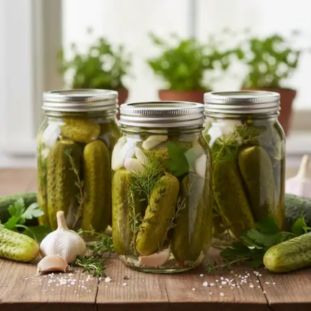Garlic and Herb Pickles
