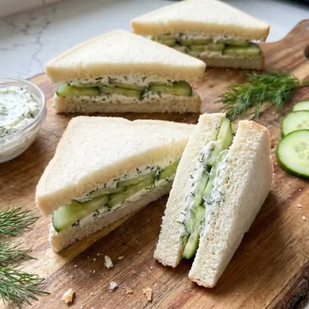 Garlic-Herb Whipped Cucumber Sandwich