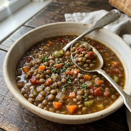 Rustic Lentil Vegetable Soup