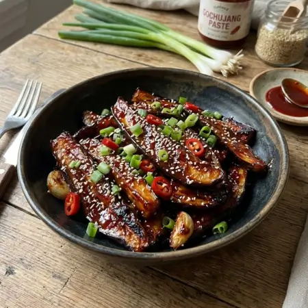 Gochujang-Glazed Eggplant (Sweet-Spicy)