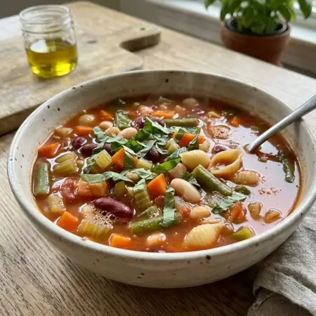 Colorful Minestrone-Inspired Soup
