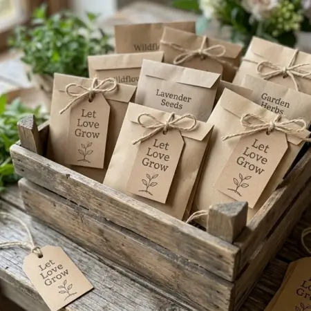 Seed Packets with “Let Love Grow” Tags