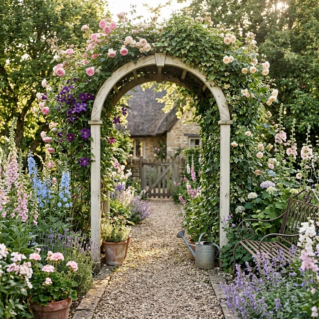 Arbors or Trellises for Climbing Plants