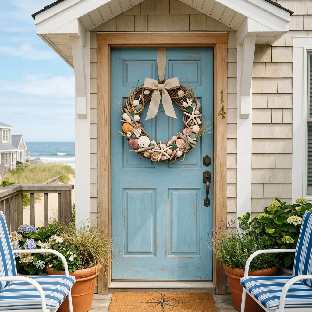 Seashell Coastal Wreath