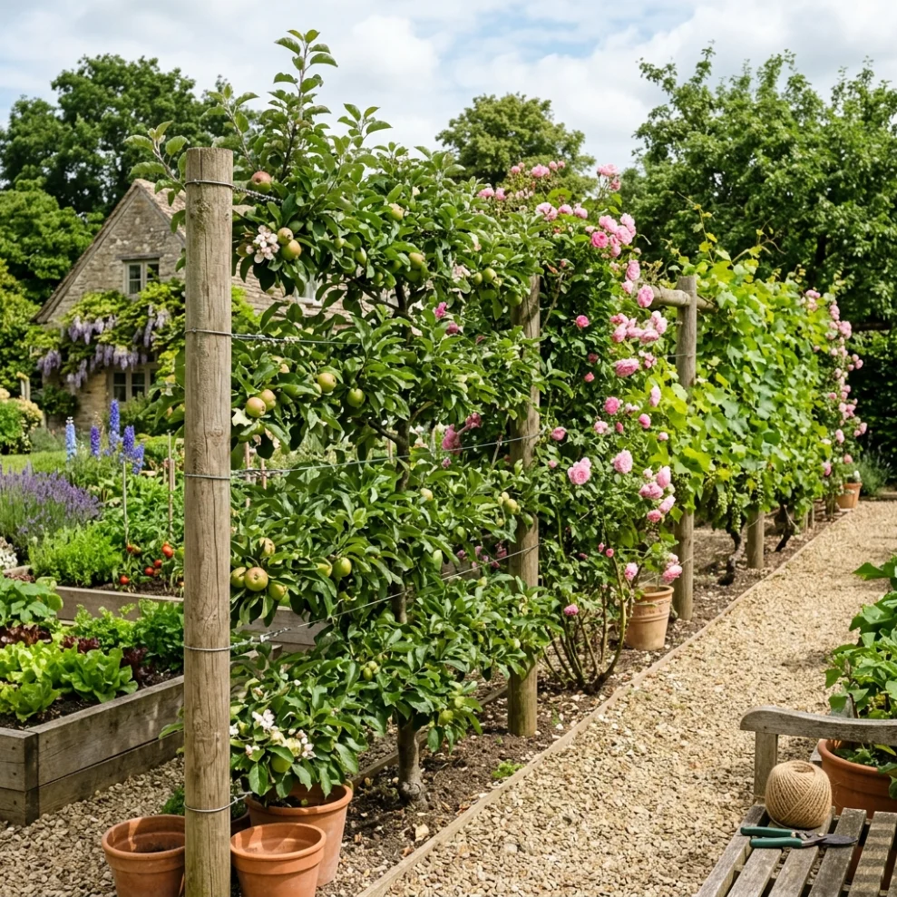 Espalier or Vine-Covered Living Fence