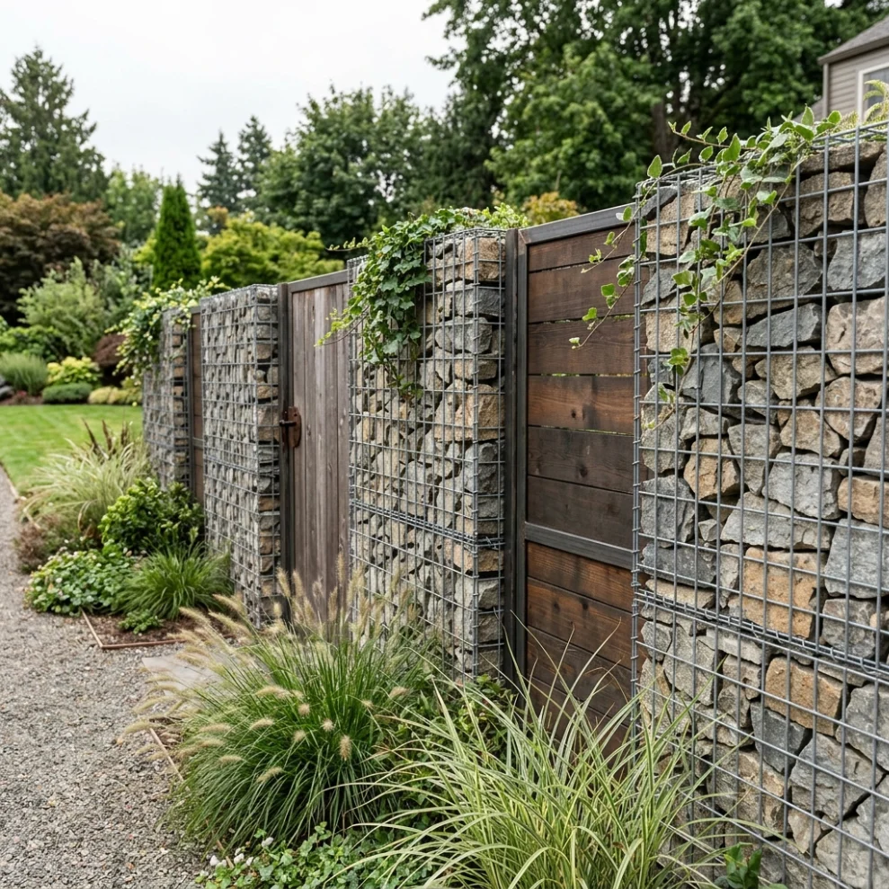 Gabion Stone Fence