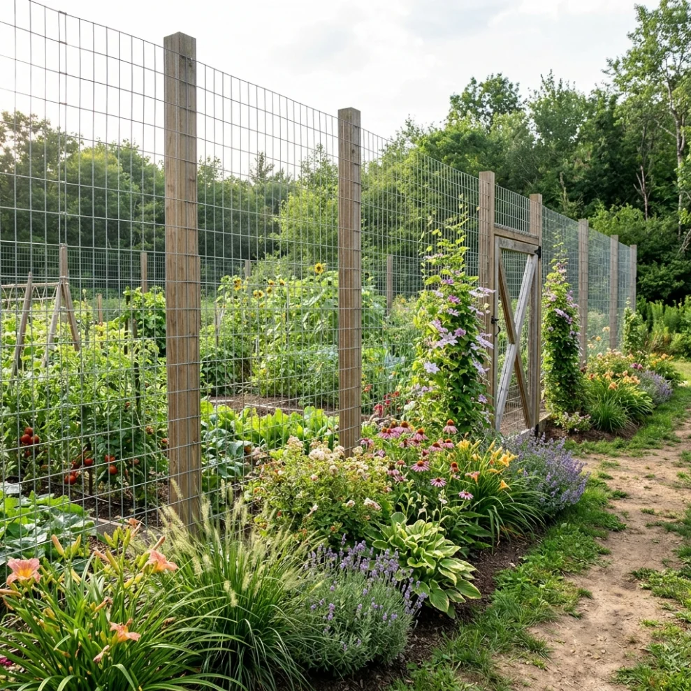 Tall Deer-Proof Wire or Mesh Fence