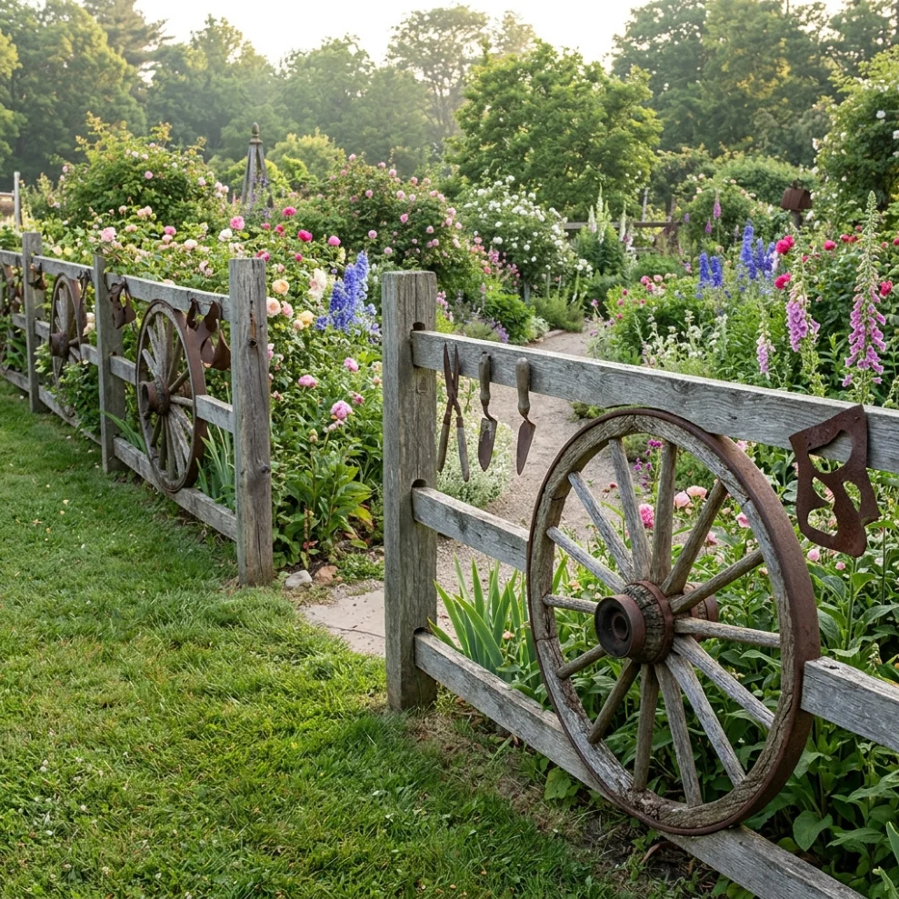 Wagon Wheel Fence