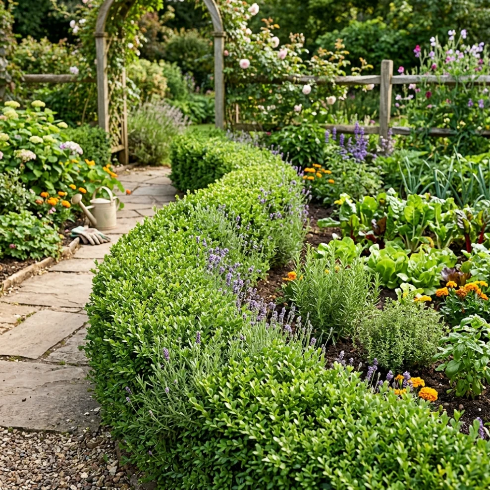Short Hedge or Living Border Fence