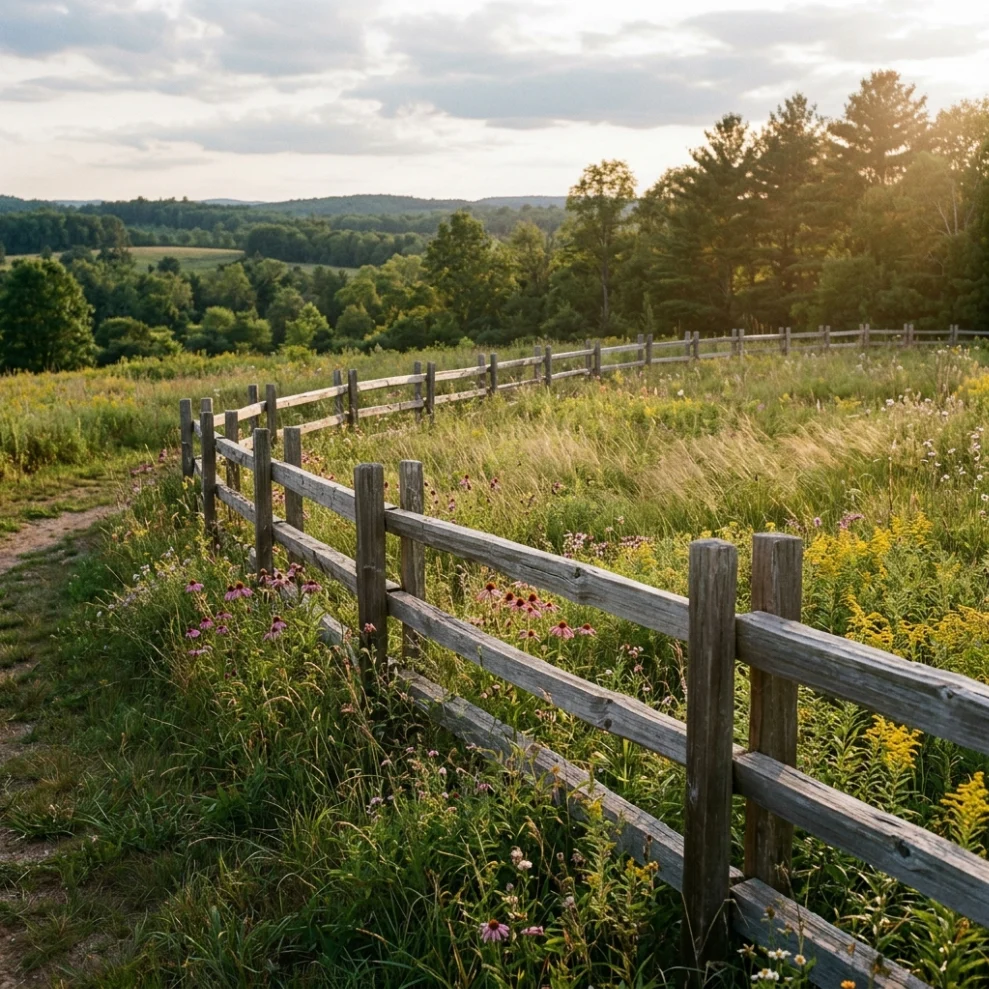 Rustic Split-Rail Fence