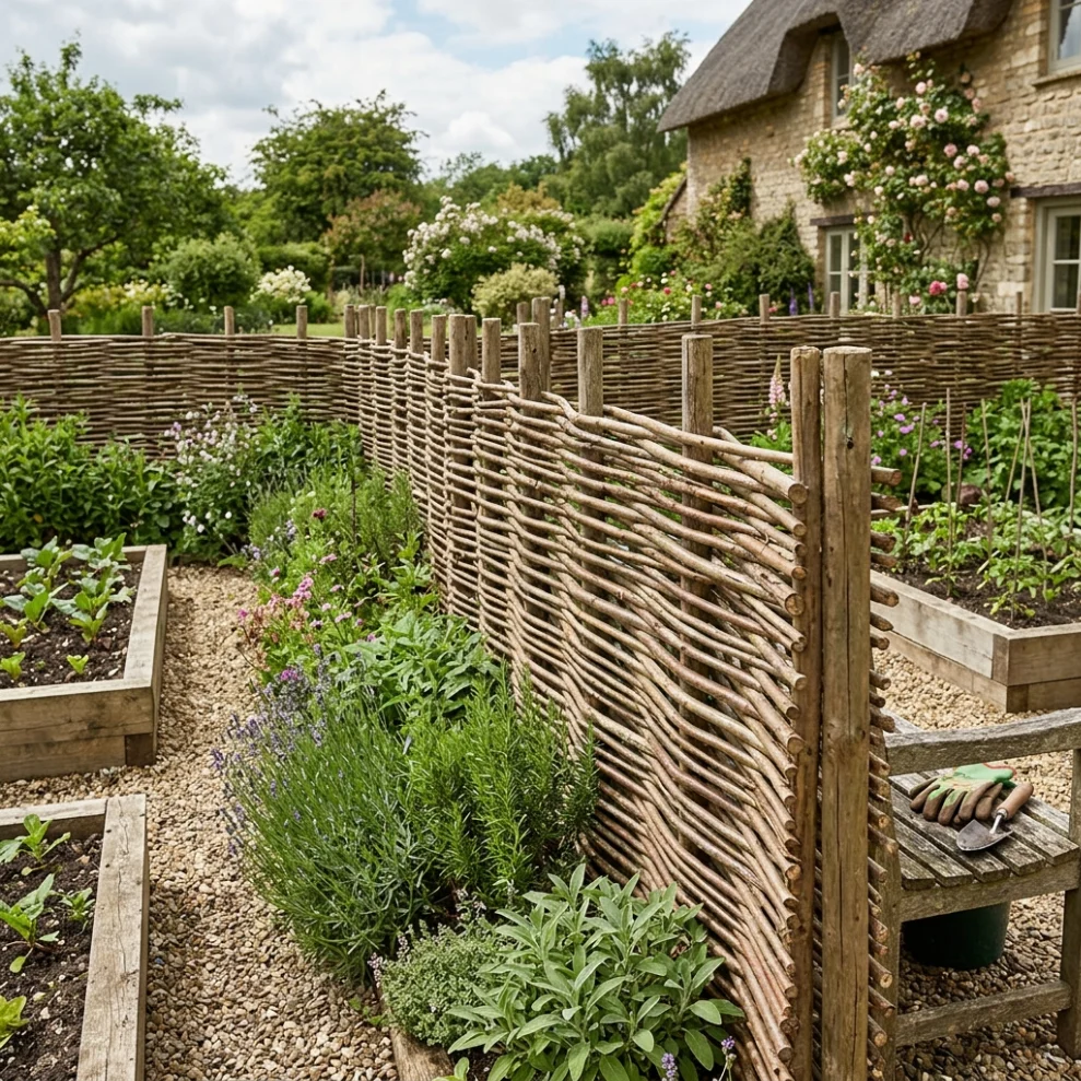 Woven Wattle Fence