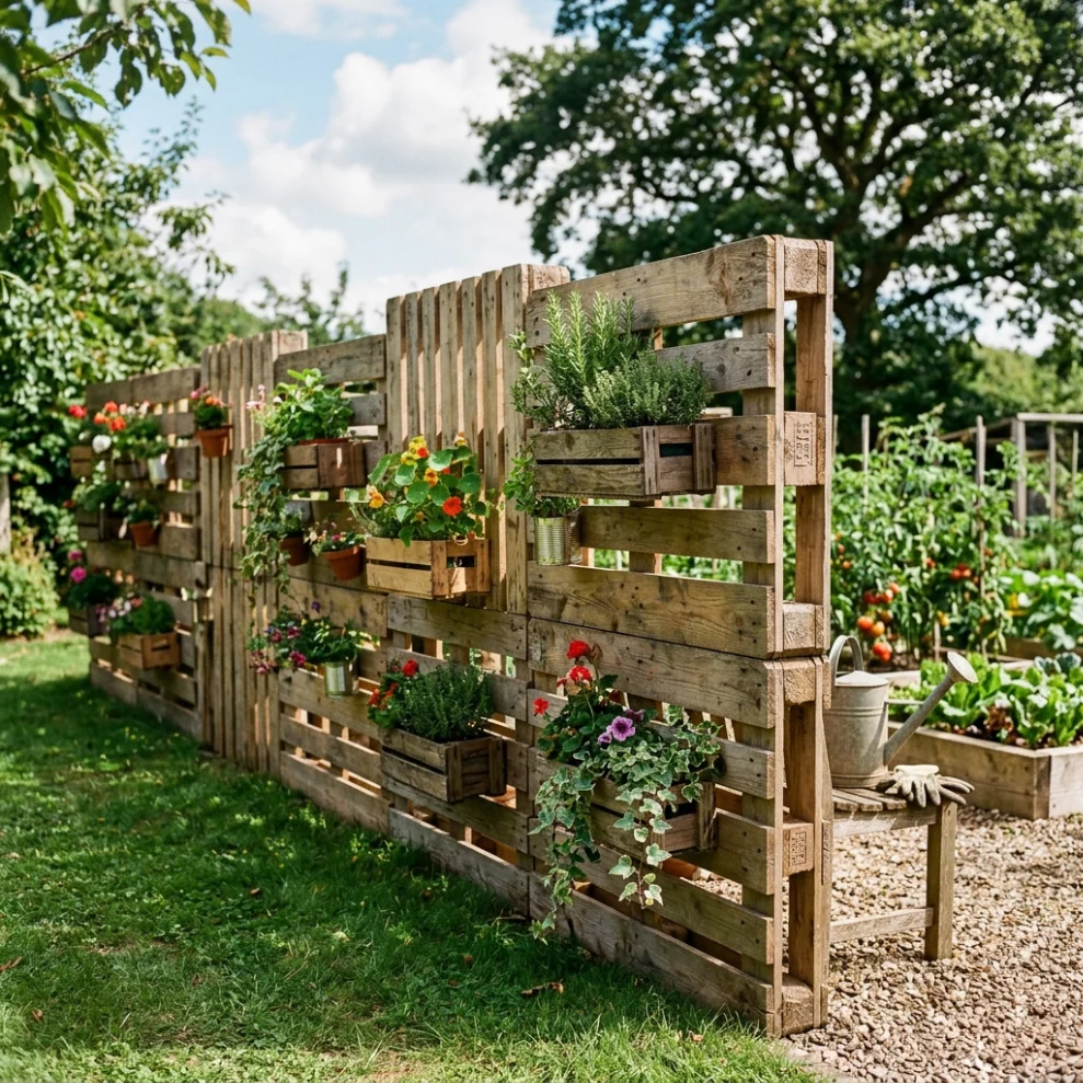 Upcycled Pallet Fence
