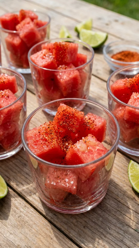 Spicy Watermelon Chili Cups