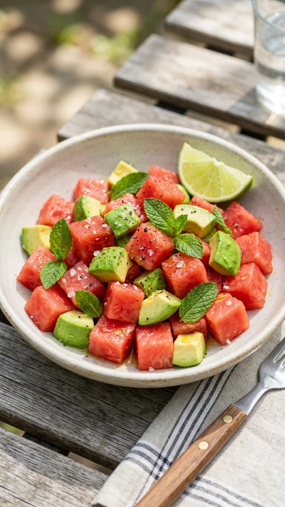 Watermelon Avocado Salad