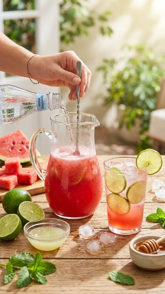 Watermelon Lime Sparkling Drink